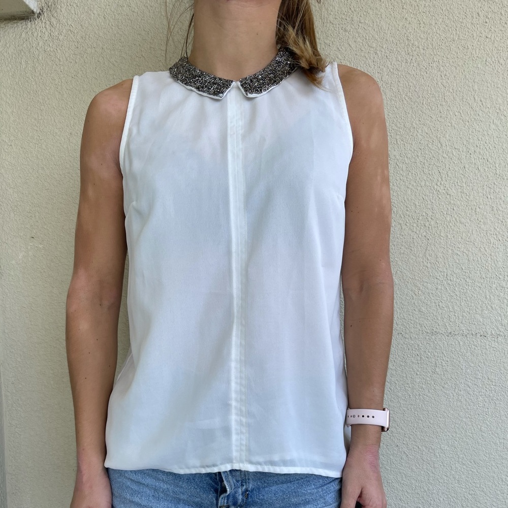 French brand top with glitter